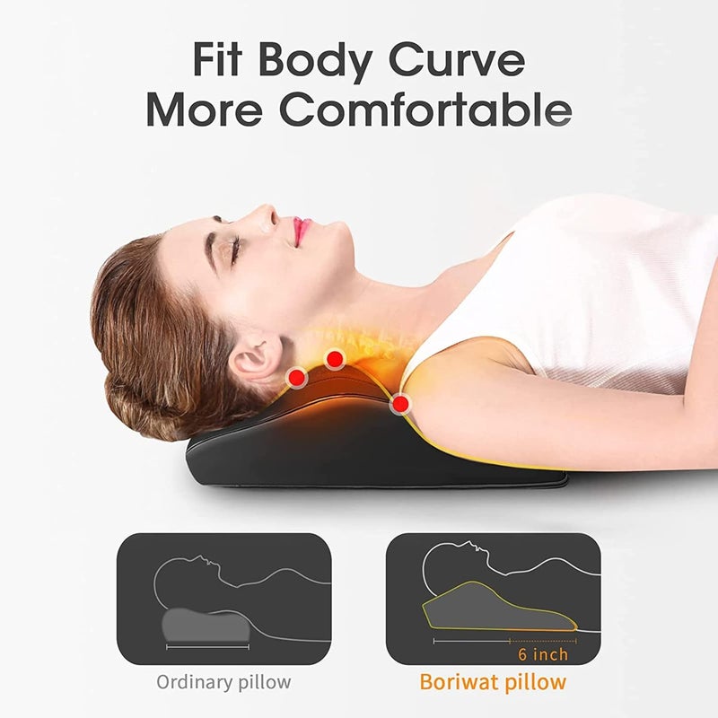 Boriwat Back Massager with Heat, 3D Kneading Massage Pillow for Back, Neck, Shoulder, Leg Pain Relief Deep Tissue, Gifts for Women Men Mom Dad - Image 2